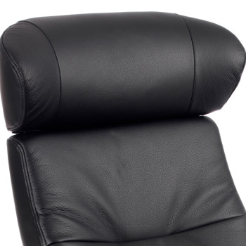 Timeout Armchair Leather Black / Walnut/ Black legs