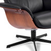 Timeout Armchair Leather Black / Walnut/ Black legs