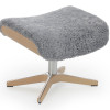 Timeout Ottoman Graphite Sheepskin Oak